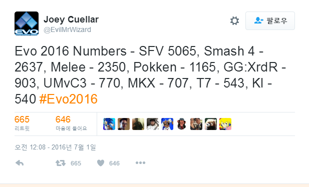 EVO 2016 참가 접수 종료 및 참가자 인원_1.png