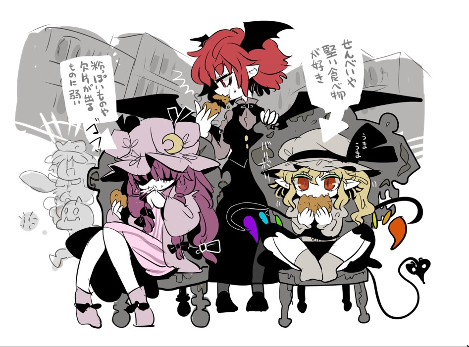 fairy maid, flandre scarlet, koakuma, and patchouli knowledge (touhou) drawn by yt (wai-tei) - a58758f89679c60343f251a5d2a797b9.png