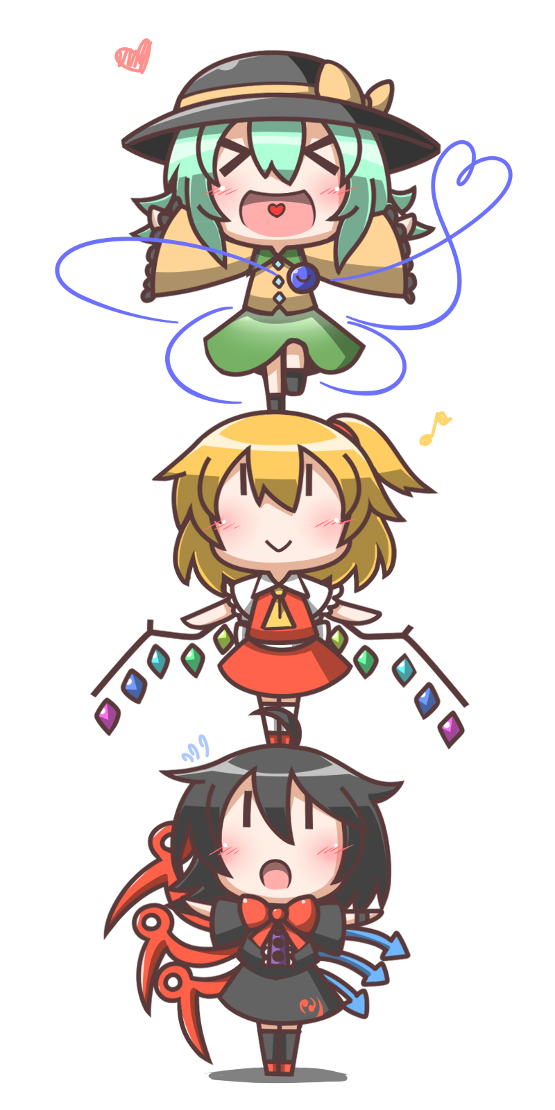 flandre scarlet, houjuu nue, and komeiji koishi (touhou) drawn by feiton - 3bb7f6cb3bdd60c029d6f3a0ddff93c1.jpg