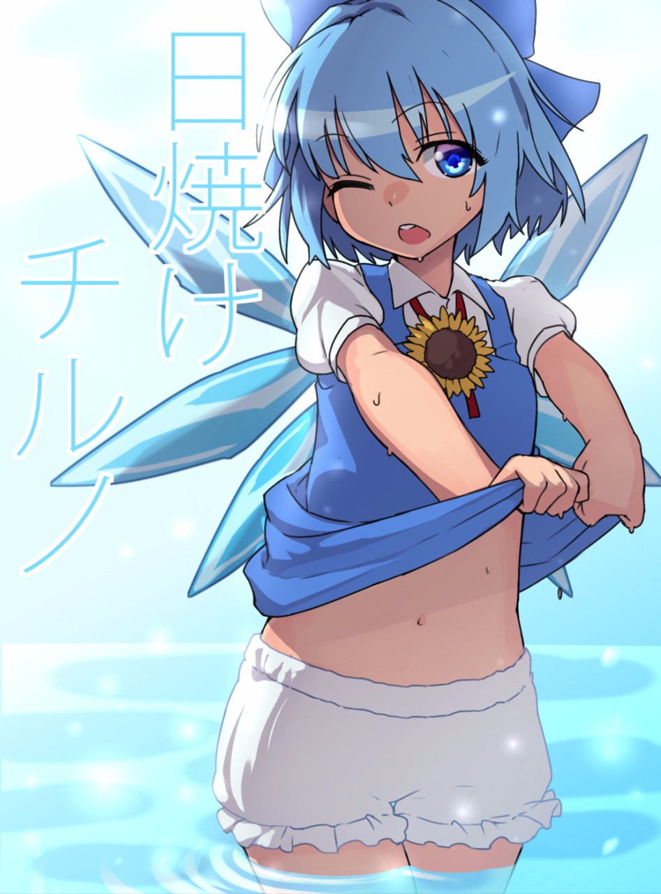 cirno and tanned cirno (hidden star in four seasons and touhou) drawn by taketora suzume - 7e9446601cac00f74bceb5dee39abc75.jpg