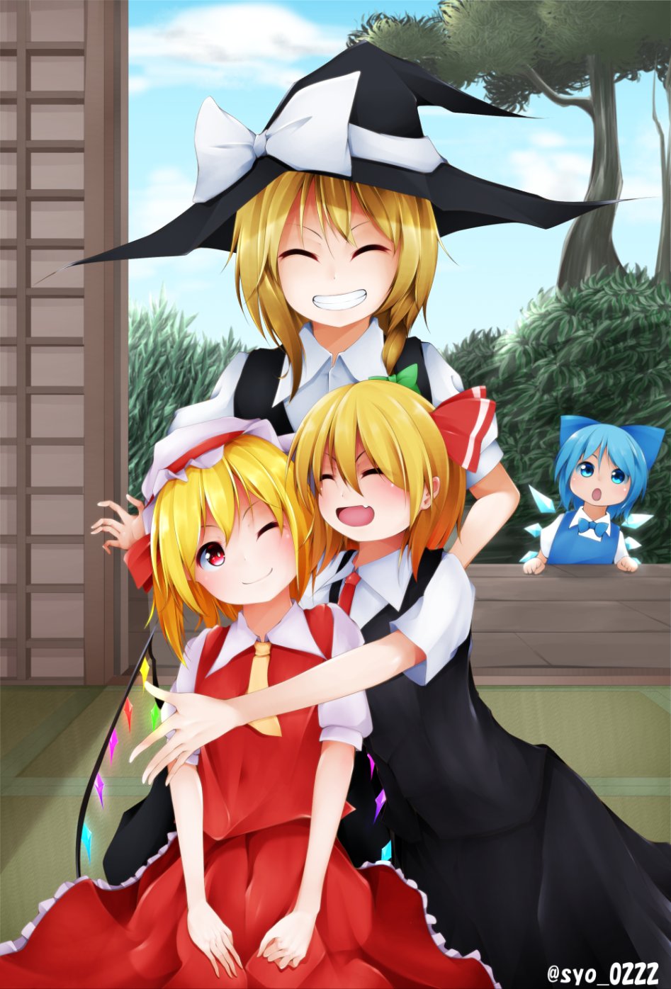 cirno, flandre scarlet, kirisame marisa, and rumia (touhou) drawn by shou (ahiru shinobu) - 67055116c303727c6d7c7a1e064daa7f.png