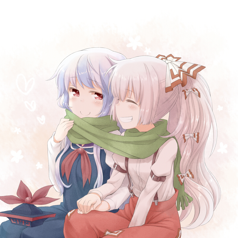 fujiwara_no_mokou_and_kamishirasawa_keine_(touhou)_drawn_by_myonde_-_869d7021115b0f8587453ce1441a8f69.jpg