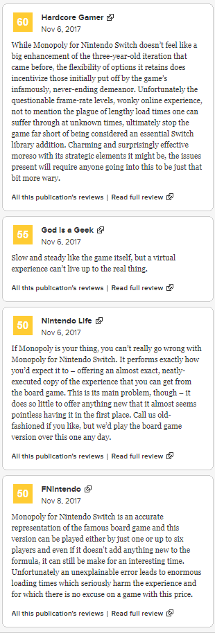 모노폴리 for 닌텐도 스위치 메타크리틱/오픈크리틱 등재_2.png