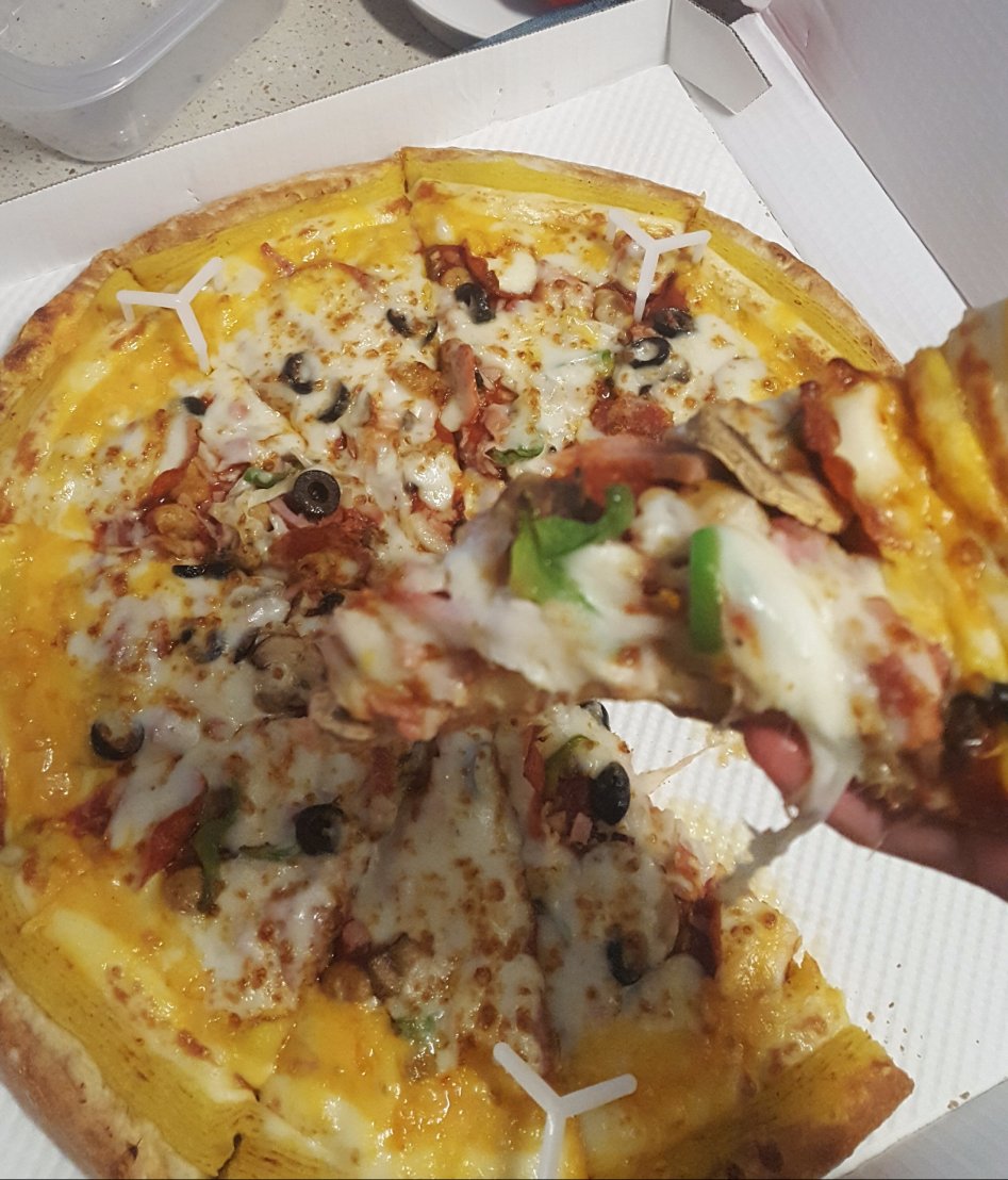 파파존스 수퍼파파스 골드링 파티사이즈입니다