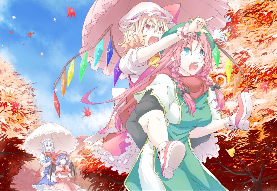 Konachan_com%20-%20156508%20flandre_scarlet%20hat%20hong_meiling%20izayoi_sakuya%20kinsenka%20remilia_scarlet%20touhou%20tree%20umbrella%20wings.jpg