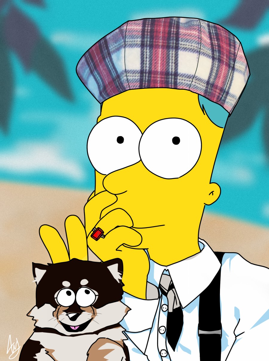 BTS 뷔 심슨그림체 요청에 그려진 작품들..._4.jpg