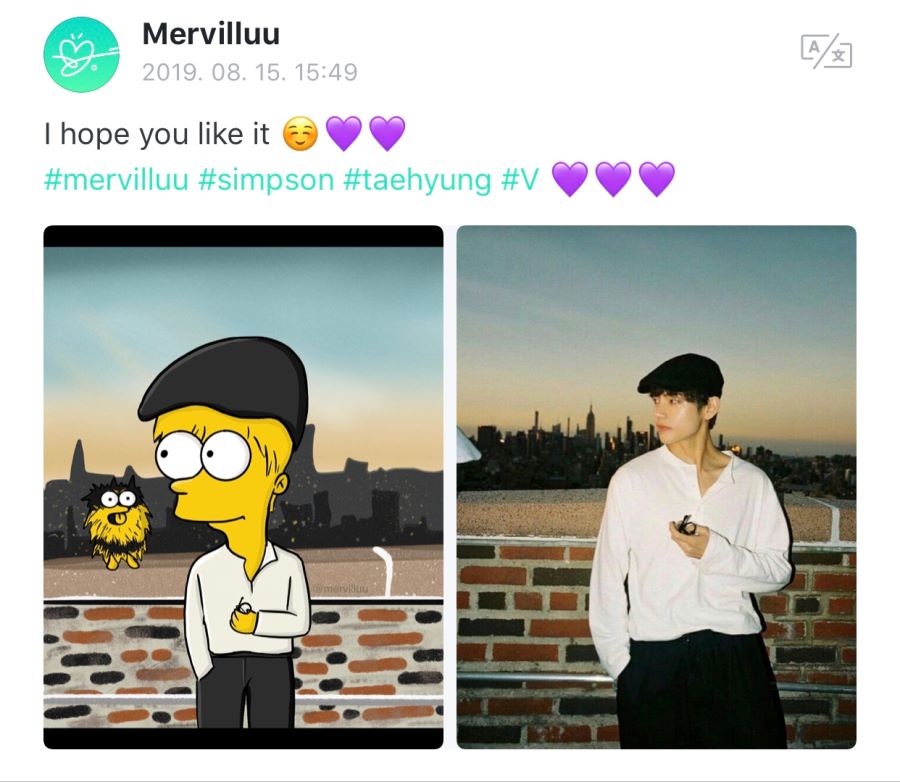 BTS 뷔 심슨그림체 요청에 그려진 작품들..._24.png