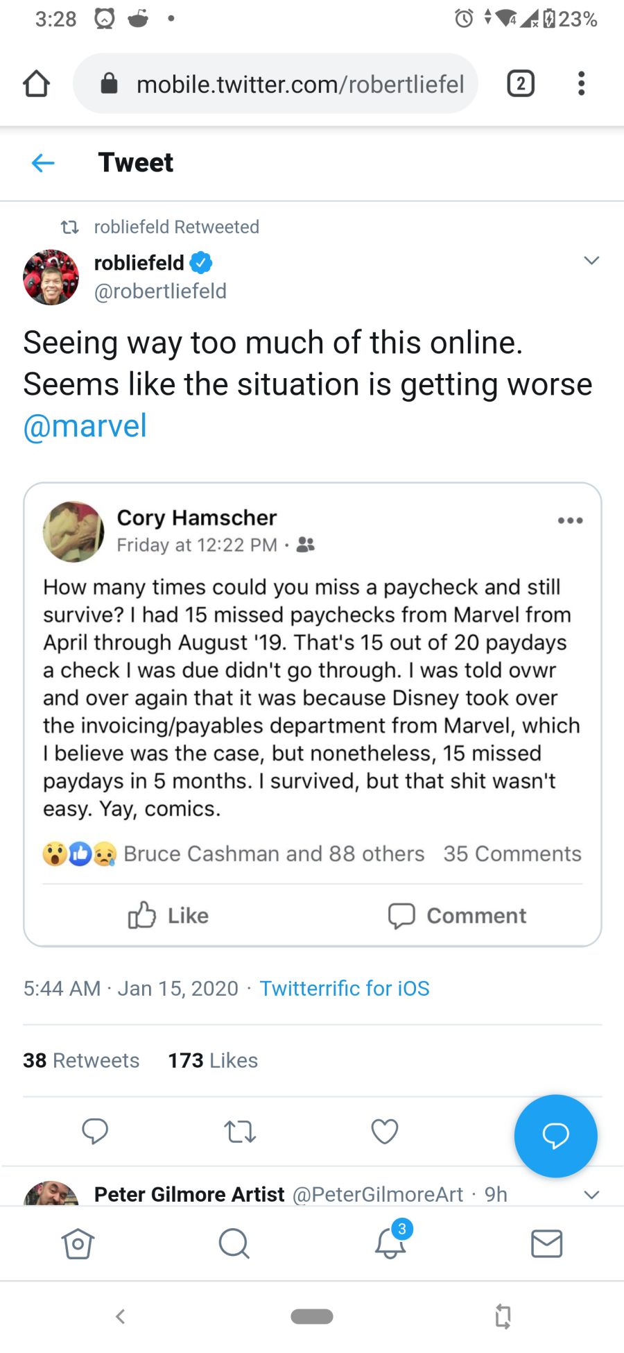 디즈니, 마블코믹스 열정페이 논란 일어나는중_1.png