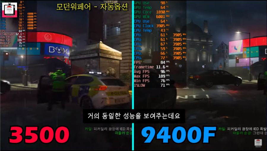1650슈퍼 환경에서 9400F vs 3500 (+3500 램오버 전후비교)_4.png