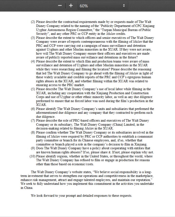 美의회 "디즈니, 뮬란 '위구르 탄압 정당화' 해명하라"_3.png