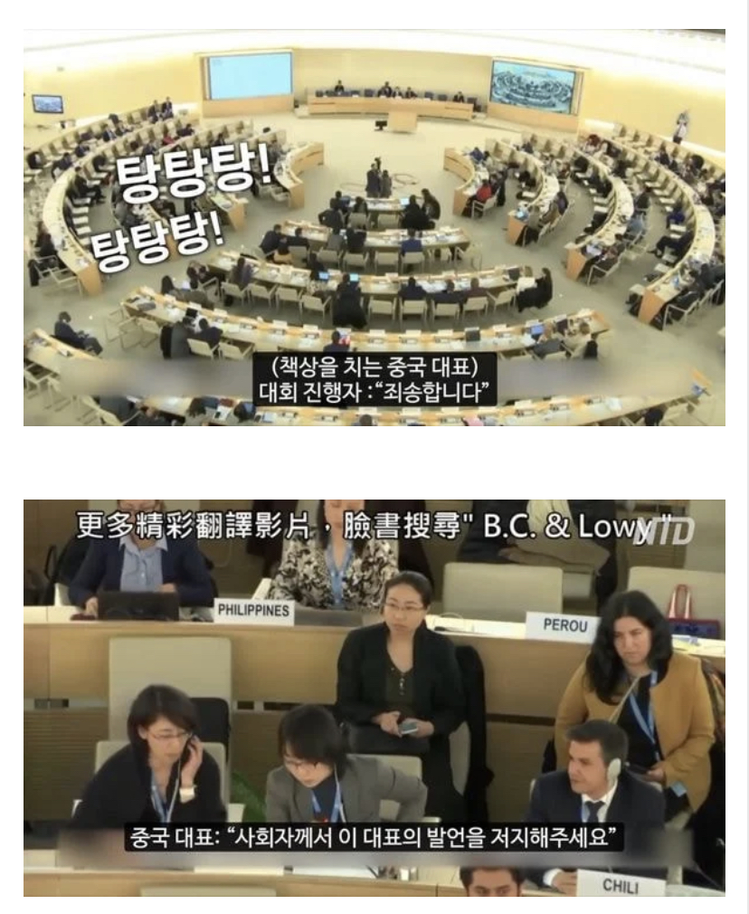 UN 회의에서 난동 피우는 중국 대표 1.jpeg