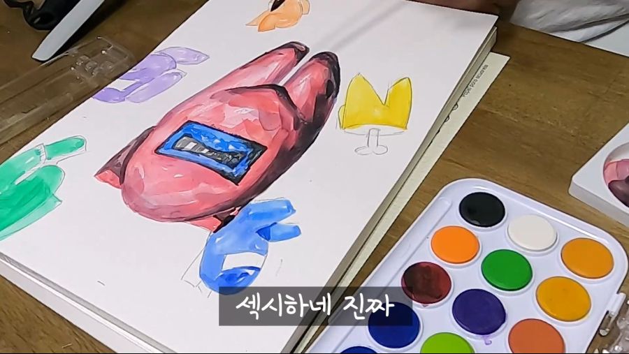 어몽어스 캐릭터를 2천원짜리 물감으로 그려봤습니다_10.jpg