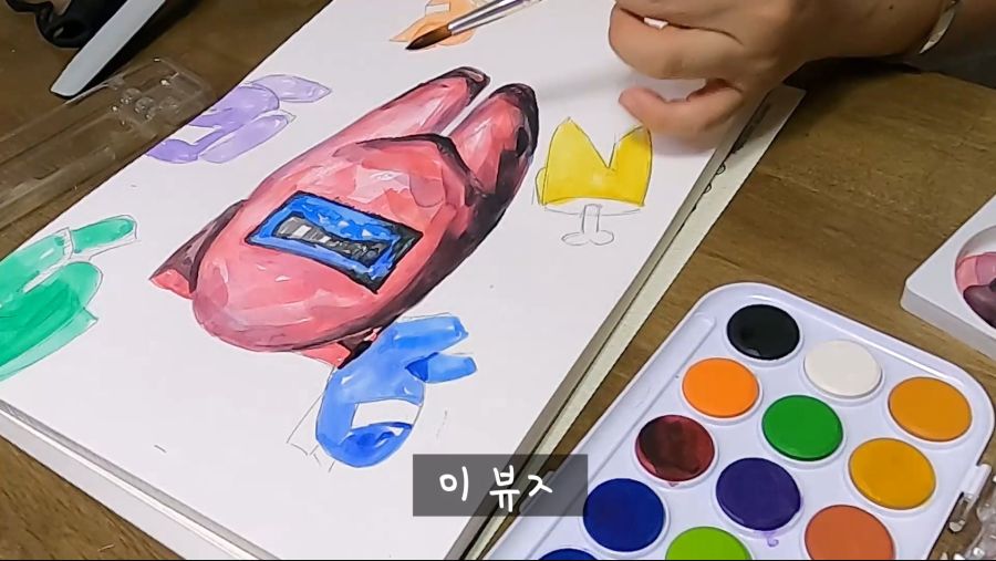 어몽어스 캐릭터를 2천원짜리 물감으로 그려봤습니다_11.jpg