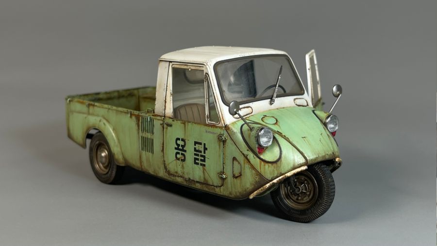 추억의 한국 삼륜자동차 프라모델 완성(T600)_7.jpg