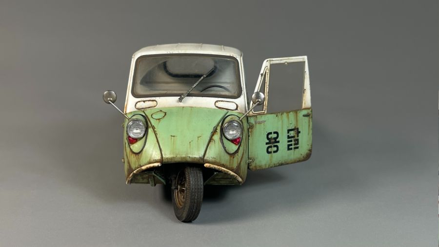 추억의 한국 삼륜자동차 프라모델 완성(T600)_10.jpg