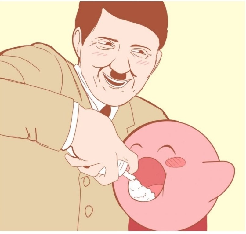 커비 입에 생크림을 짜먹여주며 흐뭇하게 웃는 히틀러 짤_1.jpeg