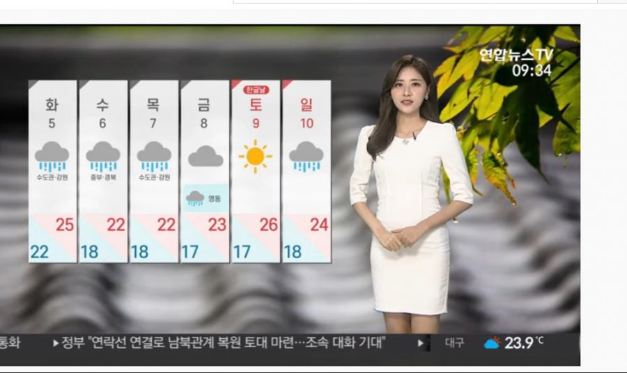 중부지방 이번주내내 흐리고 비 잦아비로인해 늦 더위도 한풀 꺽여우산필수