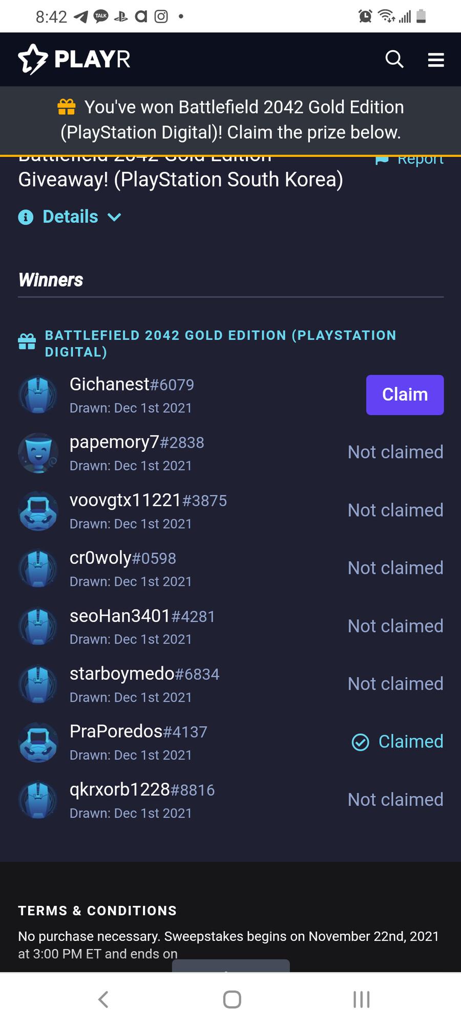 [자랑주의] 배틀필드2042 디지털 패키지 당첨_3.png