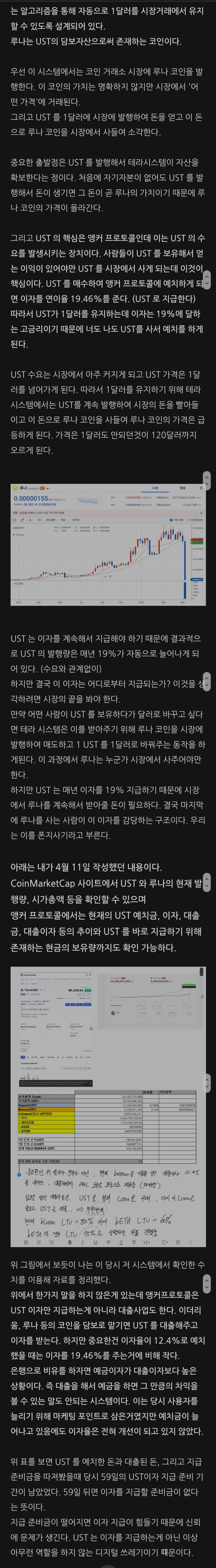 한달동안 준비해서 루나 공매도 때린 블로거