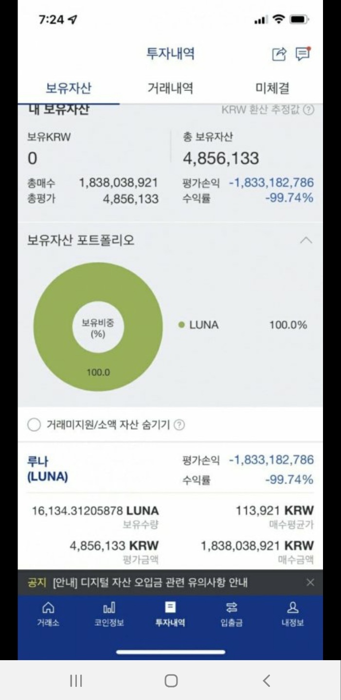 루나 코인 몰빵론