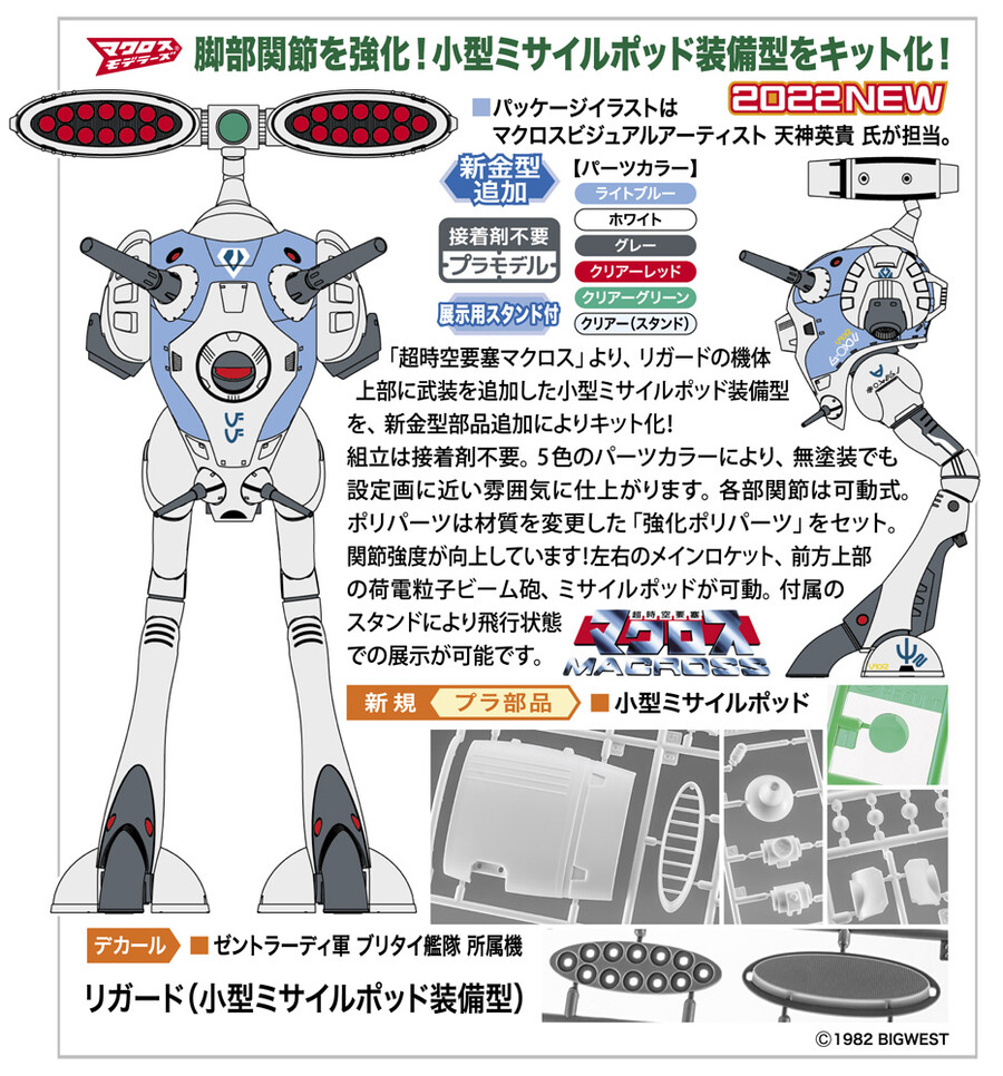 [하세가와] 마크로스 1/ 72 리가드(소형 미사일 포드 장비형)_1.jpg