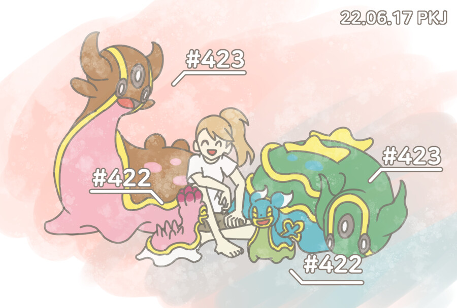 포켓몬)트리토돈과 깝질무 그려옴_1.png