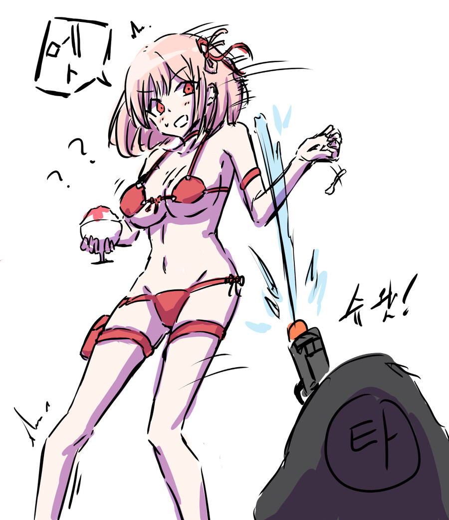 리코리스리코일)물총쏘는 타키나와 그걸 피하는 치사토_1.png