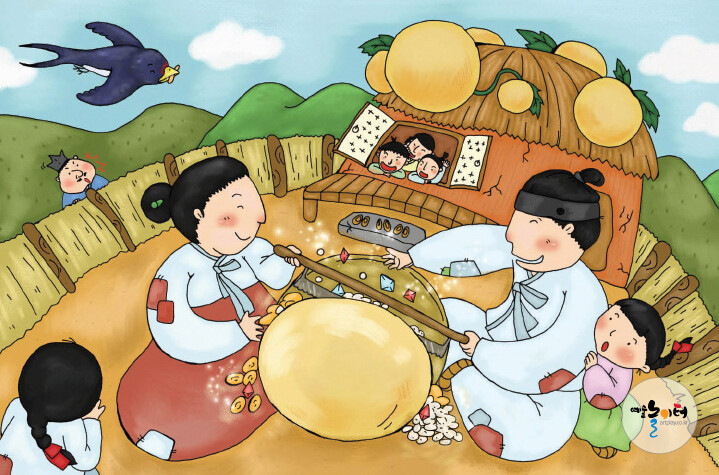 옛날동화 흥부놀부 여기 먹을거없어서 박 썰잖아