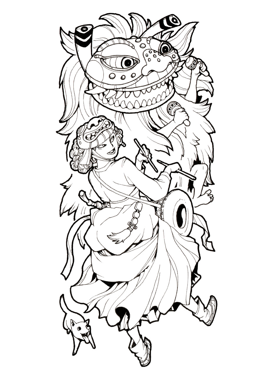 (손그림) 사자탈 마당놀이_1.jpg