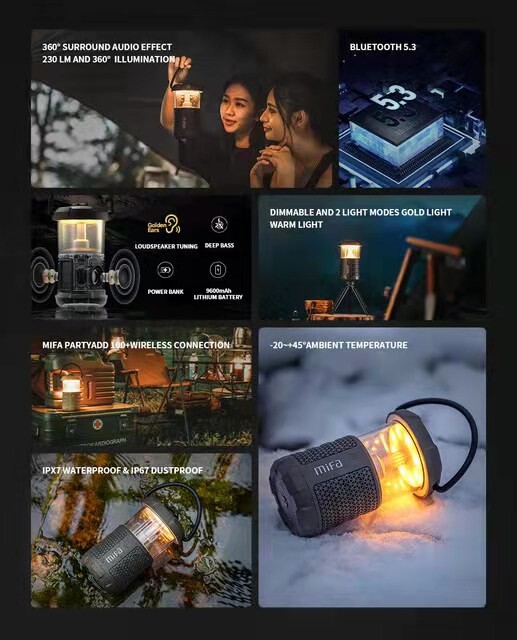 [핫딜] Mifa 야외 캠핑 랜턴 블루투스 스피커 ($119.9/무료)_2.jpg