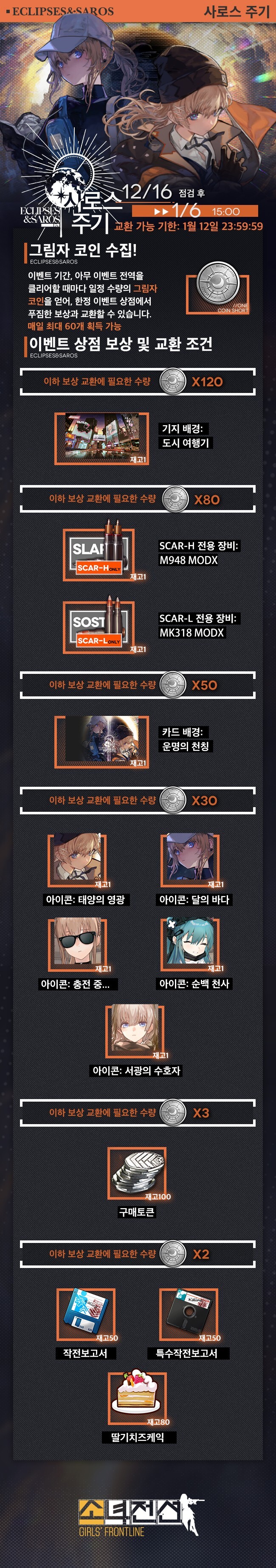 2022년 신규 특별 이벤트 사로스 주기 안내