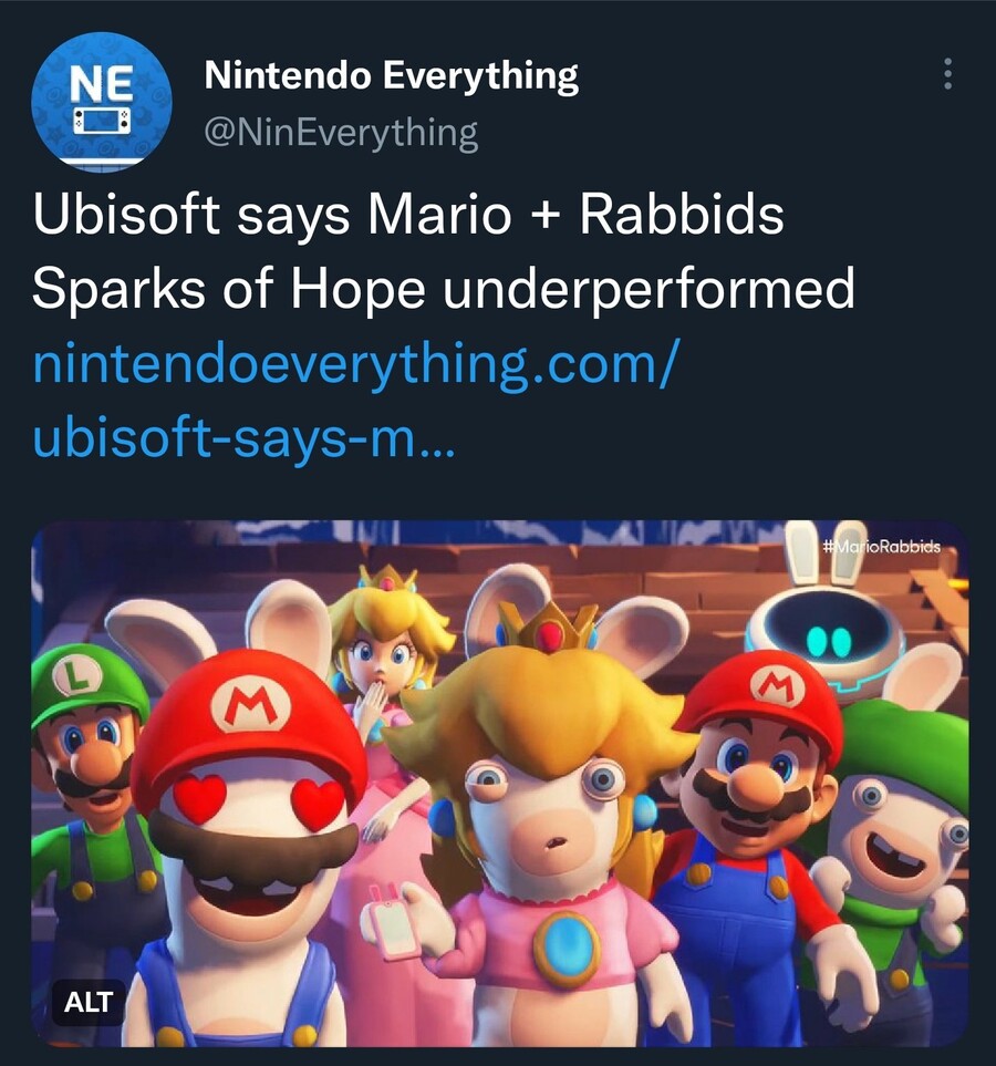 유비소프트) 마리오 + 래비드 반짝이는 희망의 판매 실적이 좋지못하다_1.jpg
