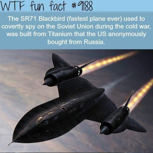 SR71 블랙버드에 대한 사실 한가지