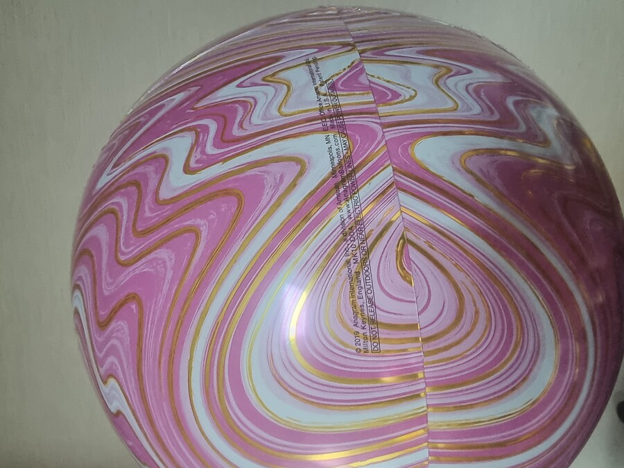 딸기크림 츄파춥스 사탕 같은 아나그램 핑크 마블 오브 은박풍선_14.jpg