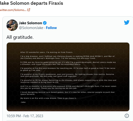 레딧발 파이락시스 게임즈 소식(엑스컴, 미드나이트 선즈 책임자 짤림??)_1.png