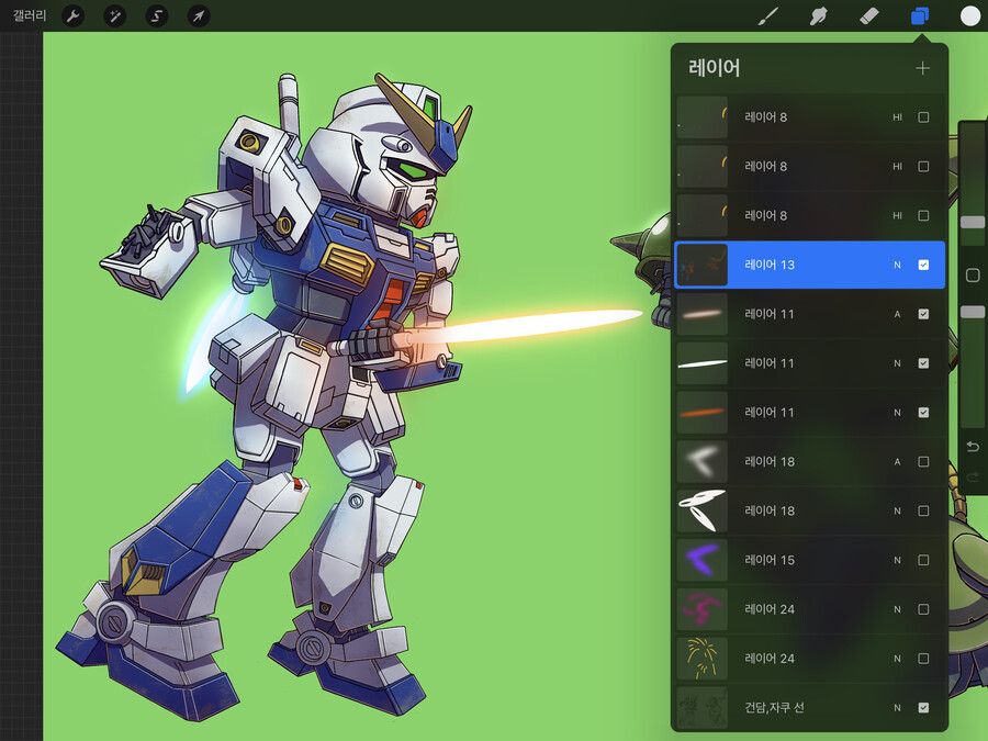 **'건담 0080 주머니속의 전쟁' 그림 과정**_25.png