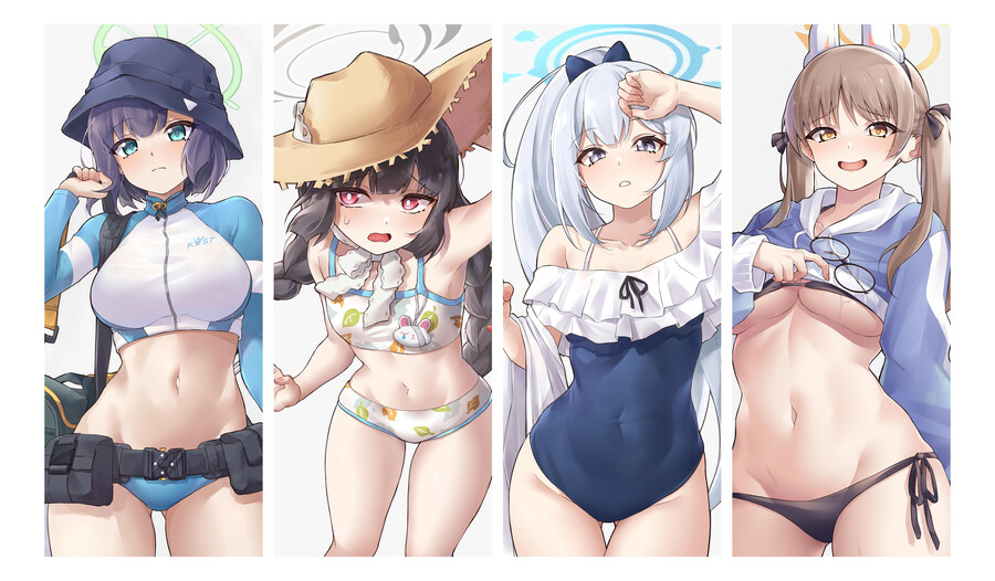 블루아카) 레빗소대 수영복 랜덤짤 16_15.jpg
