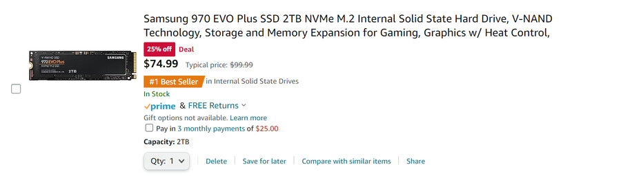 [뉴에그/아마존] 삼성 970 EVO PLUS 2TB / 74.99$ (배대지必)_1.png