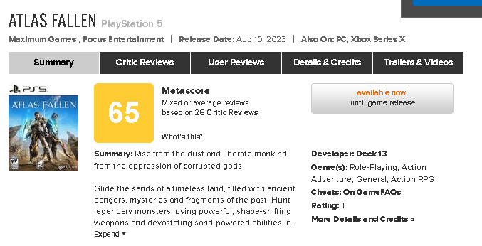 아틀라스 폴른 메타크리틱 등재_1.png