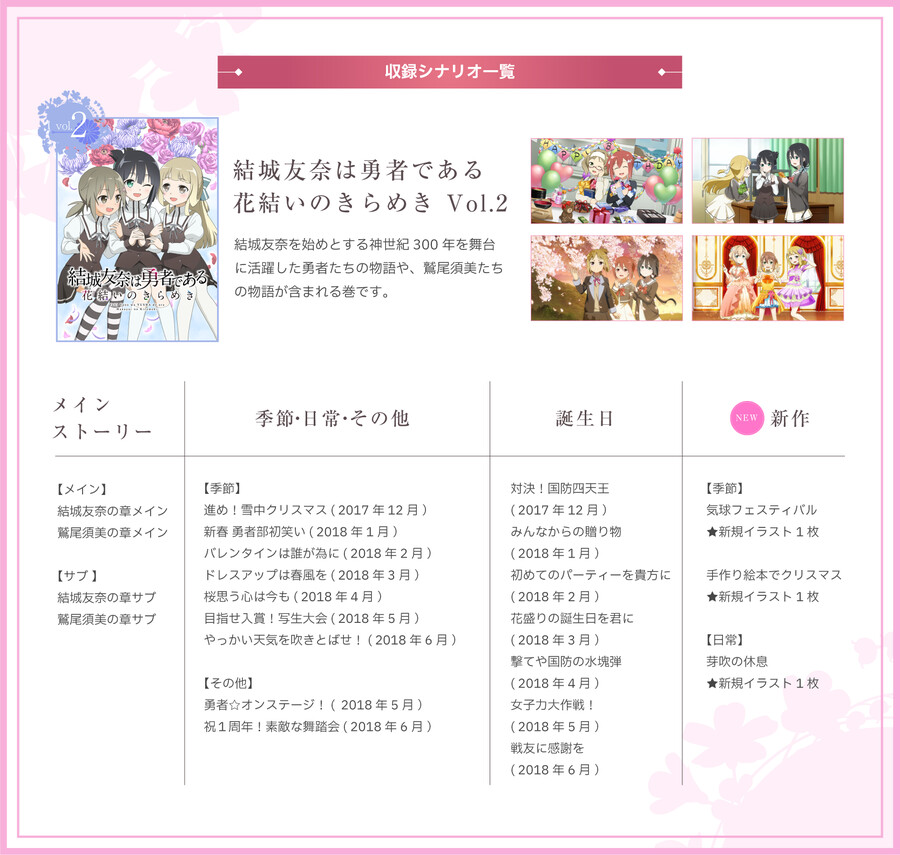 유우키 유우나는 용사다: 꽃매듭의 반짝임 CM, 발매일 결정_3.png