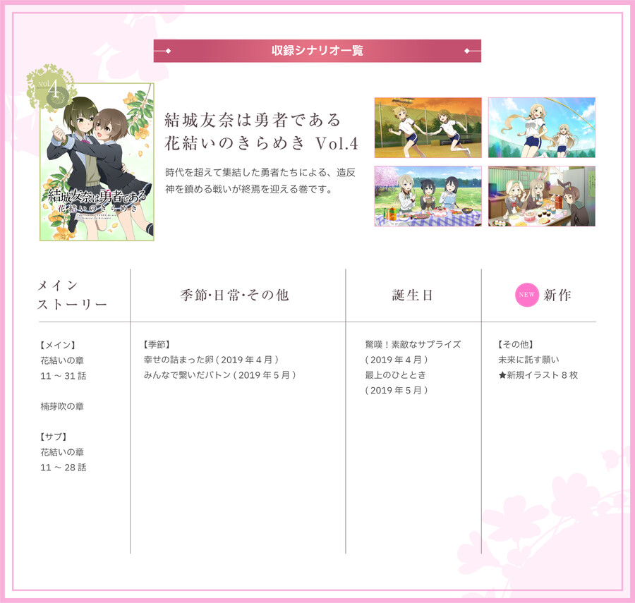 유우키 유우나는 용사다: 꽃매듭의 반짝임 CM, 발매일 결정_5.png