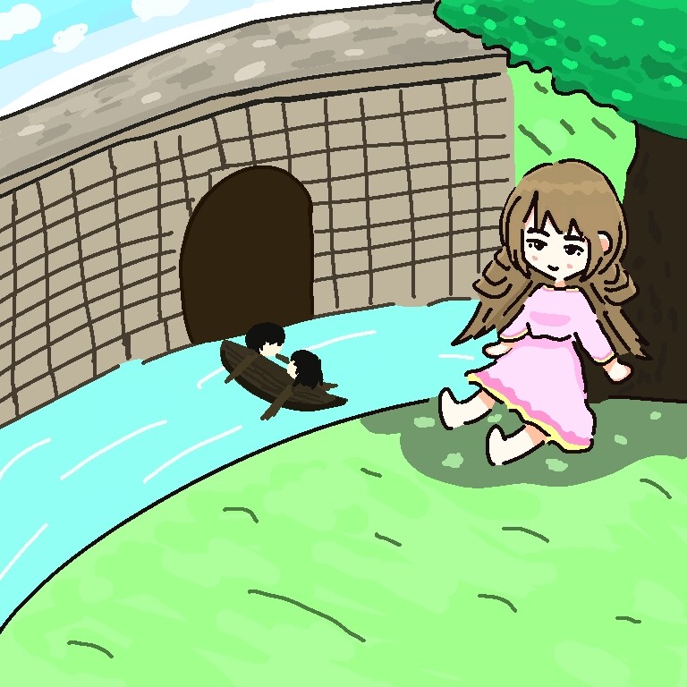 언덕위에서 쉬고 있는 소녀를 그렸습니다_5.jpg