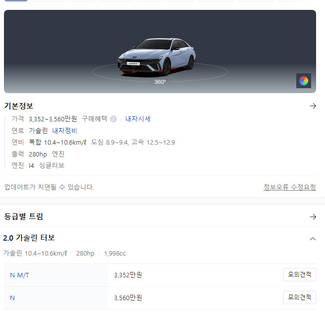 쏘카 아반떼N 전손 전손처리 비용( 프로필, 가격, 전손, 스펙, 학력, 소송)_4.png