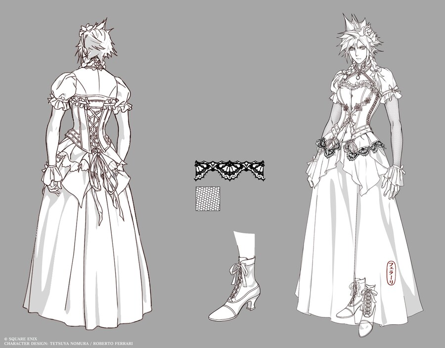 파이널 판타지 7 리메이크 - 여장 클라우드 컨셉 아트 공개_2.jpg