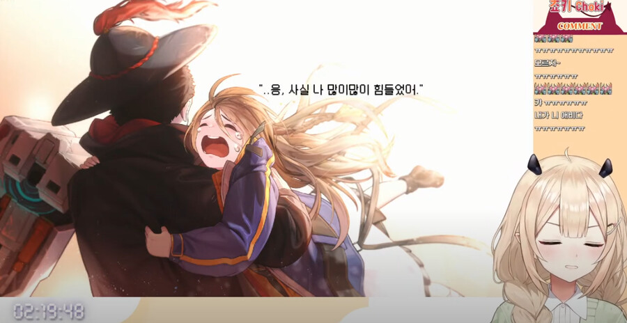 버튜버,스포일러)어제자 쵸키 산나비 반응_2.png