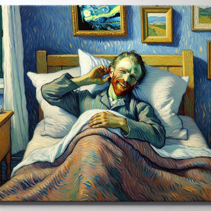 [Bing] 악몽을 꾸고 자신의 귀를 확인하는 고흐🎨_1.jpg