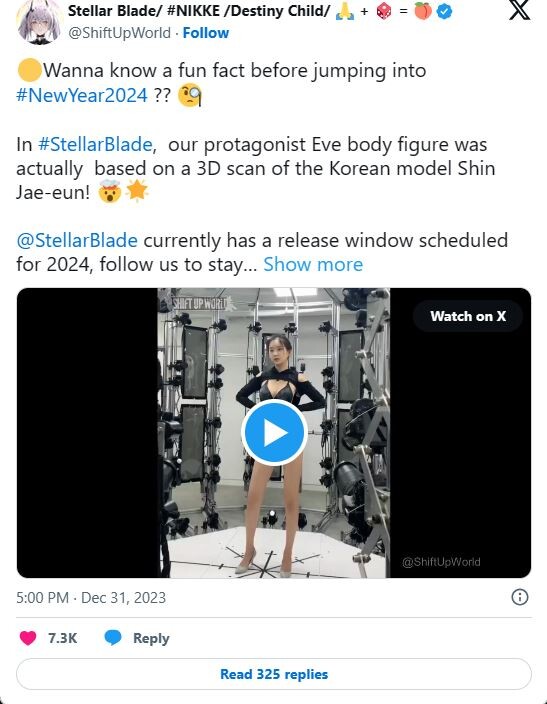 스텔라 블레이드의 여캐릭터가 실물과 똑같아 시선 집중_2.jpg