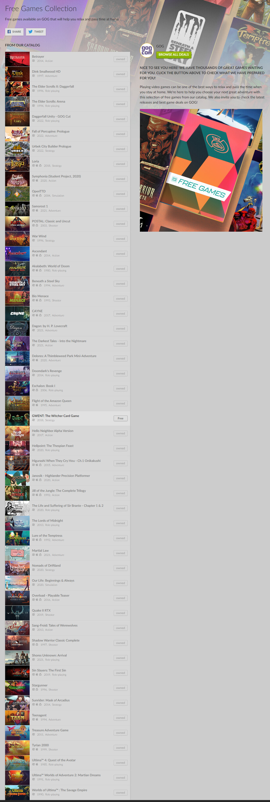 [GOG] 게임 50개 100% 할인 0원 무료배포!_1.png