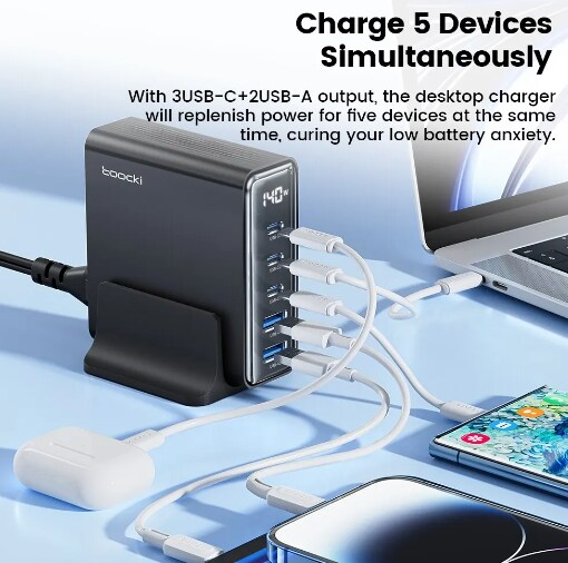 Toocki 데스크탑 고속 충전 USB C 타입 충전기(36,975원/무료)_3.png