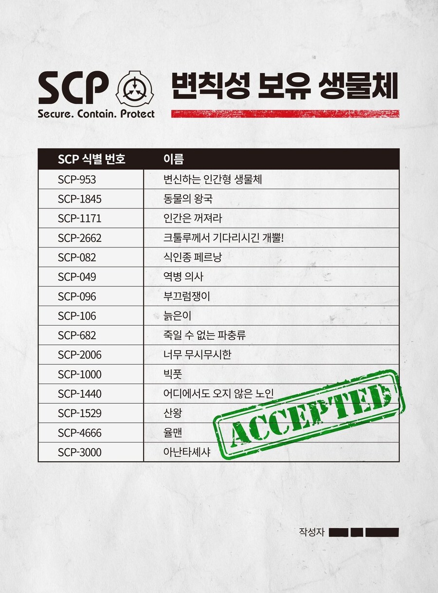 SCP 기밀 보고서 2편 : 변칙성 보유 생물체 펀딩 시작_3.jpg